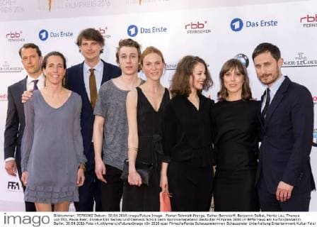 Florian Schmidt-Prange, Esther Bernstorff, Benjamin Seikel, Moritz Leu, Theresa von Eltz, Paula Beer, Anneke Kim Sarnau und Clemens Schick beim Nominiertenabend Deutscher Filmpreis 2016 im BMW Haus am Kurfürstendamm. Berlin, 30.04.2016 Foto:xK.xWernerx xFuturexImage