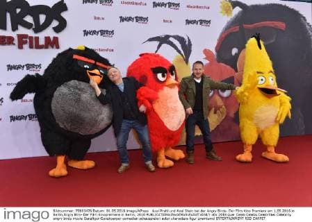 Axel Prahl und Axel Stein bei der Angry Birds- Der Film Kino Premiere am 1.05.2016 in Berlin Angry Birs- Der Film Kinopremiere in Berlin, 2016 