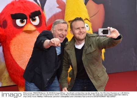 Axel Prahl und Axel Stein bei der Angry Birds- Der Film Kino Premiere am 1.05.2016 in Berlin Angry Birs- Der Film Kinopremiere in Berlin, 2016 