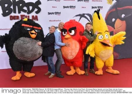 Themen der Woche Axel Prahl, Christoph Maria Herbst und Axel Stein bei der Angry Birds- Der Film Kino Premiere am 1.05.2016 in Berlin Angry Birs- Der Film Kinopremiere in Berlin, 2016 