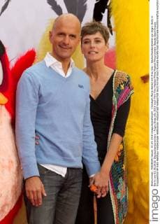 Christoph Maria Herbst mit Frau Gisi - Deutschlandpremiere von Angry Birds in Berlin am 01.05.2016. Deutschlandpremiere - Angry Birds