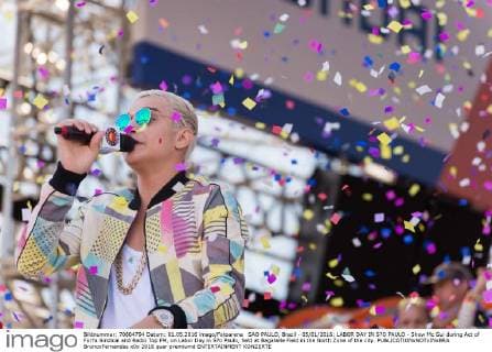 SAO PAULO, Brazil - 05 01 2016: LABOR DAY IN S?O PAULO - Show Mc Gui during Act of For?a Sindical and Radio Top FM, on Labor Day in S?o Paulo, held at Bagatelle Field in the North Zone of the city.  BrunoxFernandes