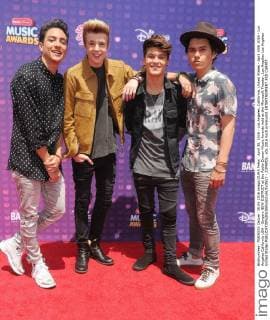 April 30, 2016 - Los Angeles, California, United States - April 30th 2016 - Los Angeles California USA - Singers NEW DISTRICT at the Radio Disney Miusic Awards held at the Microsoft Theater, Los Angeles Los Angeles United States - ZUMAf05_