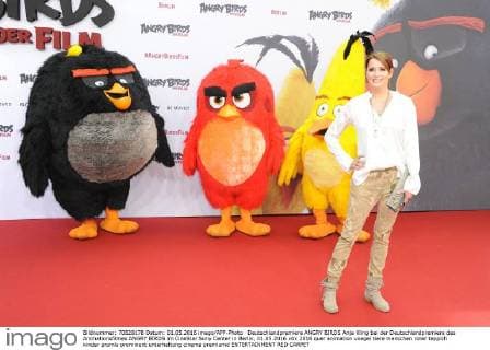 Deutschlandpremiere ANGRY BIRDS Anja Kling bei der Deutschlandpremiere des Animationsfilmes ANGRY BIRDS im CineStar Sony Center in Berlin, 01.05.2016