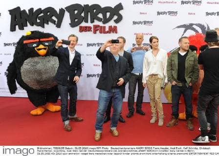 Deutschlandpremiere ANGRY BIRDS Frank Kessler, Axel Prahl, Ralf Schmitz, Christoph Maria Herbst, Anja Kling, Axel Stein bei der Deutschlandpremiere des Animationsfilmes ANGRY BIRDS im CineStar Sony Center in Berlin, 01.05.2016