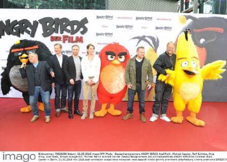 Deutschlandpremiere ANGRY BIRDS Axel Prahl, Michael Kessler, Ralf Schmitz, Anja Kling, Axel Stein, Smudo buergerlich: Michael Bernd Schmidt bei der Deutschlandpremiere des Animationsfilmes ANGRY BIRDS im CineStar Sony Center in Berlin, 01.05.2016
