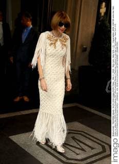 May 2, 2016 - New York, New York, U.S. - Vogue editor ANNA WINTER exits the Mark Hotel, to attend the 2016 Costume Institute MET GALA entitled Manus x Machina: Fashion in the Age of Technology. New York U.S. - ZUMAk03_