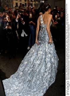 May 2, 2016 - New York, New York, U.S. - Actress ALLISON WILLIAMS exits the Mark Hotel, to attend the 2016 Costume Institute MET GALA entitled Manus x Machina: Fashion in the Age of Technology. New York U.S. - ZUMAk03_
