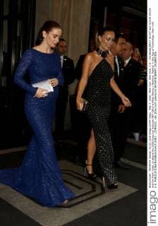 May 2, 2016 - New York, New York, U.S. - Actresses EMILY BLUNT and OLIVIA WILDE exit the Mark Hotel, to attend the 2016 Costume Institute MET GALA entitled Manus x Machina: Fashion in the Age of Technology. New York U.S. - ZUMAk03_
