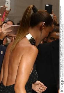 May 2, 2016 - New York, New York, U.S. - Actress OLIVIA WILDE exits the Mark Hotel, to attend the 2016 Costume Institute MET GALA entitled Manus x Machina: Fashion in the Age of Technology. New York U.S. - ZUMAk03_