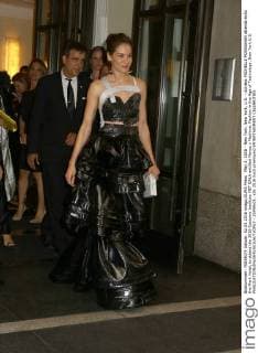 May 2, 2016 - New York, New York, U.S. - Actress MICHELLE MONAGHAN attends exits the Mark Hotel, to attend the 2016 Costume Institute MET GALA entitled Manus x Machina: Fashion in the Age of Technology. New York U.S. - ZUMAk03_