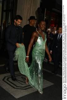 May 2, 2016 - New York, New York, U.S. - Actress LUPITA NYONG O exits the Mark Hotel, to attend the 2016 Costume Institute MET GALA entitled Manus x Machina: Fashion in the Age of Technology. New York U.S. - ZUMAk03_