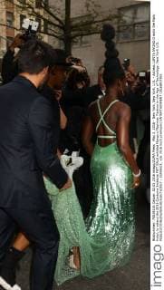 May 2, 2016 - New York, New York, U.S. - Actress LUPITA NYONG O exits the Mark Hotel, to attend the 2016 Costume Institute MET GALA entitled Manus x Machina: Fashion in the Age of Technology. New York U.S. - ZUMAk03_
