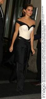 May 2, 2016 - New York, New York, U.S. - Actress EMMA WATSON exits the Mark Hotel, to attend the 2016 Costume Institute MET GALA entitled Manus x Machina: Fashion in the Age of Technology. New York U.S. - ZUMAk03_
