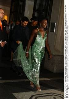 May 2, 2016 - New York, New York, U.S. - Actress LUPITA NYONG O exits the Mark Hotel, to attend the 2016 Costume Institute MET GALA entitled Manus x Machina: Fashion in the Age of Technology. New York U.S. - ZUMAk03_