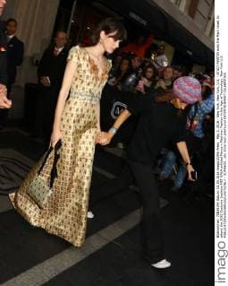 May 2, 2016 - New York, New York, U.S. - STACY MARTIN exits the Mark Hotel, to attend the 2016 Costume Institute MET GALA entitled Manus x Machina: Fashion in the Age of Technology. New York U.S. - ZUMAk03_