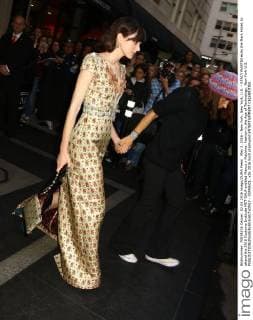 May 2, 2016 - New York, New York, U.S. - STACY MARTIN exits the Mark Hotel, to attend the 2016 Costume Institute MET GALA entitled Manus x Machina: Fashion in the Age of Technology. New York U.S. - ZUMAk03_