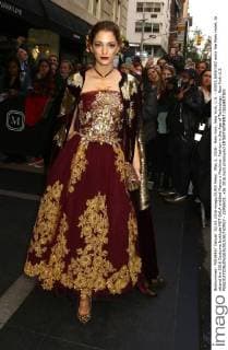 May 2, 2016 - New York, New York, U.S. - SOFIA SANCHEZ exits the Mark Hotel, to attend the 2016 Costume Institute MET GALA entitled Manus x Machina: Fashion in the Age of Technology. New York U.S. - ZUMAk03_