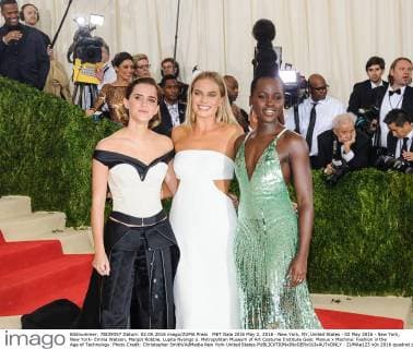 MET Gala 2016 May 2, 2016 - New York, NY, United States - 02 May 2016 - New York, New York- Emma Watson, Margot Robbie, Lupita Nyongo o. Metropolitan Museum of Art Costume Institute Gala: Manus x Machina: Fashion in the Age of Technology. Photo Credit: Christopher Smith AdMedia New York United States - ZUMAa123