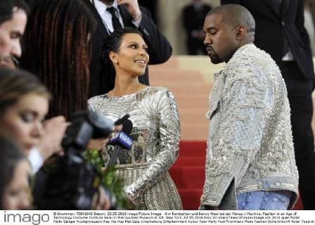 Kim Kardashian und Kanye West bei der Manus x Machina: Fashion in an Age of Technology Costume Institute Gala im Metropolitan Museum of Art. New York, 02.05.2016 Foto:xD.xVanxTinex xFuturexImage