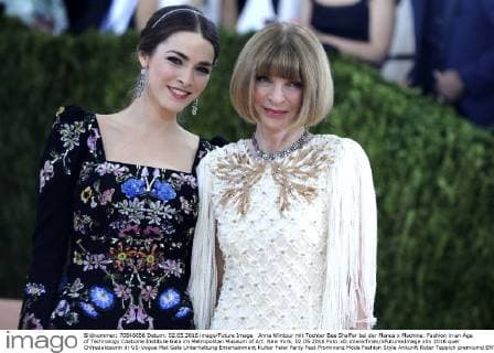 Anna Wintour mit Tochter Bee Shaffer bei der Manus x Machina: Fashion in an Age of Technology Costume Institute Gala im Metropolitan Museum of Art. New York, 02.05.2016 Foto:xD.xVanxTinex xFuturexImage
