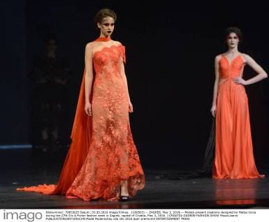 (160503) -- ZAGREB, May 3, 2016 -- Models present creations designed by Matija Vuica during the 27th Cro A Porter fashion week in Zagreb, capital of Croatia, May 3, 2016. ) CROATIA-ZAGREB-FASHION SHOW MisoxLisanin 
