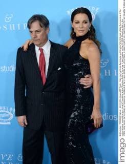 Cast member Kate Beckinsale and director Whit Stillman attend the premiere of the motion picture romantic drama Love & Friendship at the Directors Guild of America in Los Angeles on May 3, 2016. Storyline: Set in the 1790s, Lady Susan Vernon takes up temporary residence at her in-laws estate and, while there, is determined to be a matchmaker for her daughter Frederica -- and herself too, naturally.  LAP2016050333 JIMxRUYMEN