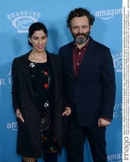 Comedian Sarah Silverman and actor Michael Sheen attend the premiere of the motion picture romantic drama Love & Friendship at the Directors Guild of America in Los Angeles on May 3, 2016. Storyline: Set in the 1790s, Lady Susan Vernon takes up temporary residence at her in-laws estate and, while there, is determined to be a matchmaker for her daughter Frederica -- and herself too, naturally.  LAP2016050322 JIMxRUYMEN