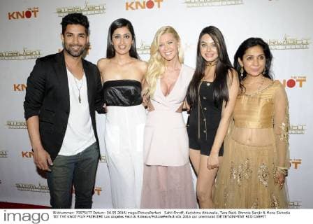 Sahil Shroff, Karishma Ahluwalia, Tara Reid, Ohmnie Sanjiv & Mona Sishodia TIE THE KNOT FILM PREMIERE Los Angeles Patrick Rideaux PicturePerfect