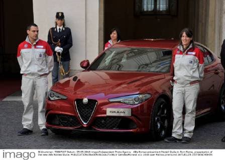 Alfa Romeo präsentiert Modell Giulia in Rom Rome, presentation of the new Alfa Romeo Giulia.  CamillaxMorandi
