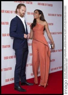 . 05 05 2016. London, United Kingdom. Damien Lewis and Naomie Harris arriving at the Our Kind of Traitor premiere in London.  xStephenxLockx xi-Imagesx IIM-12595-0030