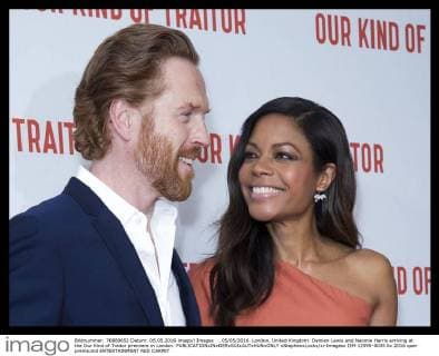 . 05 05 2016. London, United Kingdom. Damien Lewis and Naomie Harris arriving at the Our Kind of Traitor premiere in London.  xStephenxLockx xi-Imagesx IIM-12595-0035