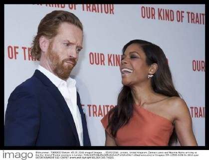 . 05 05 2016. London, United Kingdom. Damien Lewis and Naomie Harris arriving at the Our Kind of Traitor premiere in London.  xStephenxLockx xi-Imagesx IIM-12595-0036