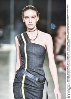 A model presents a creation by Avtandil from Georgia during the Mercedes-Benz Fashion Week Fall Winter 2016-17, in Tbilisi, capital of Georgia, on May 5, 2016. ) GEORGIA-TBILISI-FASHION WEEK GiorgixInduashvili 