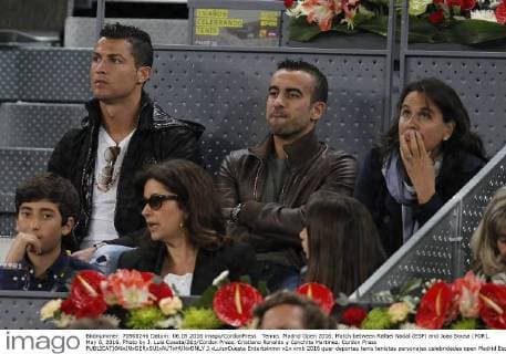 Tennis. Madrid Open 2016. Match between Rafael Nadal (ESP) and Joao Sousa (POR), May 6, 2016. Photo by J. Luis Cuesta 261 Cordon Press. Cristiano Ronaldo y Conchita Martinez. Cordon Press  J.xLuisxCuesta
