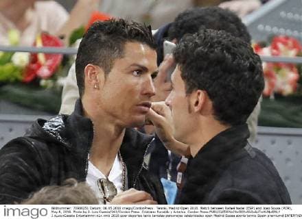 Tennis. Madrid Open 2016. Match between Rafael Nadal (ESP) and Joao Sousa (POR), May 6, 2016. Photo by J. Luis Cuesta 261 Cordon Press. Cristiano Ronaldo y Arbeloa. Cordon Press  J.xLuisxCuesta