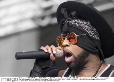 Los Angeles, CA, USA - B SLADE performs during the Prince Tribute concert held at the Los Angeles City Hall located in Los Angeles, California, on Friday, March 6, 2016. Los Angeles USA - ZUMAh129
