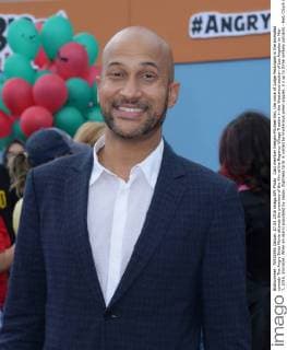Cast member Keegan-Michael Key, the voice of Judge Peckinpah in the animated comedy The Angry Birds Movie attends the premiere of the film at the Regency Village Theatre in the Westwood section of Los Angeles on May 7, 2016. Storyline: When an island populated by happy, flightless birds is visited by mysterious green piggies, it s up to three unlikely outcasts - Red, Chuck and Bomb - to figure out what the pigs are up to.  LAP2016050710 JIMxRUYMEN