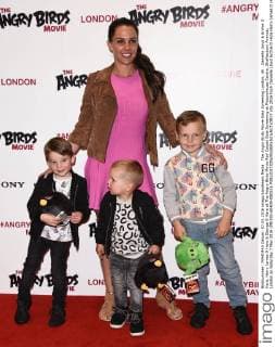 The Angry Birds Movie Gala Screening London, UK . Danielle Lloyd & Archie O Hara, Harry James O Hara & George O Hara at The Angry Birds Movie Red Carpet Gala Screening at Picturehouse Centra, Shaftesbury Avenue, London on Saturday 7 May 2016 LMK392-60409-080516 