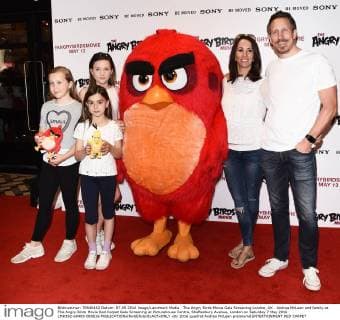 The Angry Birds Movie Gala Screening London, UK . Andrea McLean and family at The Angry Birds Movie Red Carpet Gala Screening at Picturehouse Centra, Shaftesbury Avenue, London on Saturday 7 May 2016 LMK392-60409-080516 