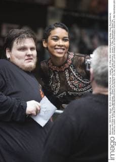 London, UK. 9 May 2016. Actress Alexandra Shipp (Ororo Monroe Storm) interacts with fans at the X-Men: Apocalypse - Global Fan Screening at the BFI Imax cinema in London. X-Men: Apocalypse, Global Fan Screening, London, UK 