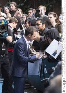 London, UK. 9 May 2016. Actor James McAvoy (Professor Charles Xavier) interacts with fans at the X-Men: Apocalypse - Global Fan Screening at the BFI Imax cinema in London. X-Men: Apocalypse, Global Fan Screening, London, UK 