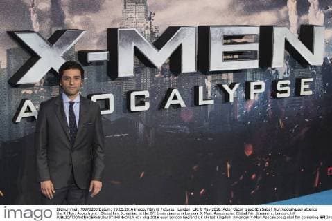 London, UK. 9 May 2016. Actor Oscar Isaac (En Sabah Nur Apocalypse) attends the X-Men: Apocalypse - Global Fan Screening at the BFI Imax cinema in London. X-Men: Apocalypse, Global Fan Screening, London, UK 