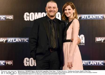 TV Serie Gomorra - Premiere der Zweiten Staffel in Rom Foto IPP GioiaxBotteghi Roma 09 05 2016 red carpet della serie tv gomorra seconda stagione nella foto: Fortunato Cerlino con la compagna Roberta  0