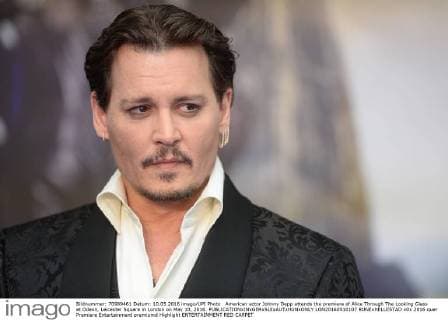 American actor Johnny Depp attends the premiere of Alice Through The Looking Glass at Odeon, Leicester Square in London on May 10, 2016.  LON20160510107 RUNExHELLESTAD