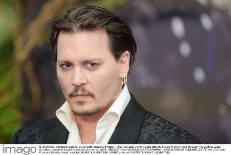 American actor Johnny Depp attends the premiere of Alice Through The Looking Glass at Odeon, Leicester Square in London on May 10, 2016.  LON20160510109 RUNExHELLESTAD