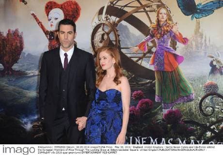May 10, 2016 - England, United Kingdom - Sacha Baron Cohen and Isla Fisher attend the European Premiere of Alice Through The Looking Glass at Odeon Leciester Square. United Kingdom - ZUMAs147
