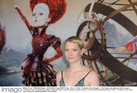 May 10, 2016 - England, United Kingdom - Mia Wasikowska attends the European Premiere of Alice Through The Looking Glass at Odeon Leciester Square. United Kingdom - ZUMAs147