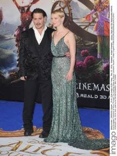 May 10, 2016 - England, United Kingdom - Johnny Depp and Mia Wasikowska attends the European Premiere of Alice Through The Looking Glass at Odeon Leciester Square. United Kingdom - ZUMAs147