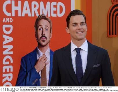 Cast member Matt Bomer attends the premiere of the motion picture comedy thriller The Nice Guys at the TCL Chinese Theatre in the Hollywood section of Los Angeles on May 10, 2016. Storyline: A private eye investigates the apparent suicide of a fading porn star in 1970s Los Angeles and uncovers a conspiracy.  LAP2016051045 JIMxRUYMEN